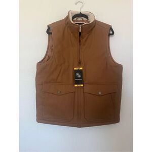 WP WEATHERPROOF Men's Sherpa Collar Full-Zip Workwear Vest NEW NWT